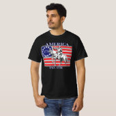 Amerika 1776 met George Washington T-Shirt (Voorkant volledig)