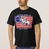Amerika 1776 met George Washington T-Shirt (Voorkant)