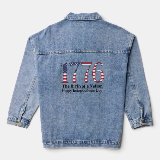 Amerika 1776 Onafhankelijkheidsdag Denim Jacket (Achterkant)