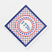 Amerika 1776 papieren diners servet (Hoek)