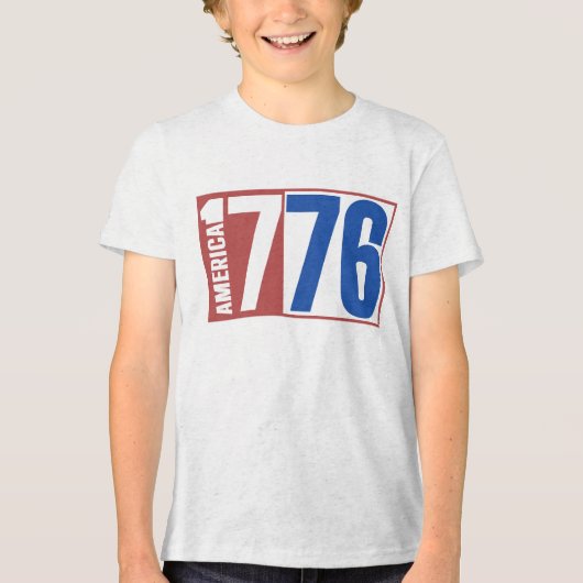AMERIKA 1776 Tri-Blend SHIRT (Voorkant)