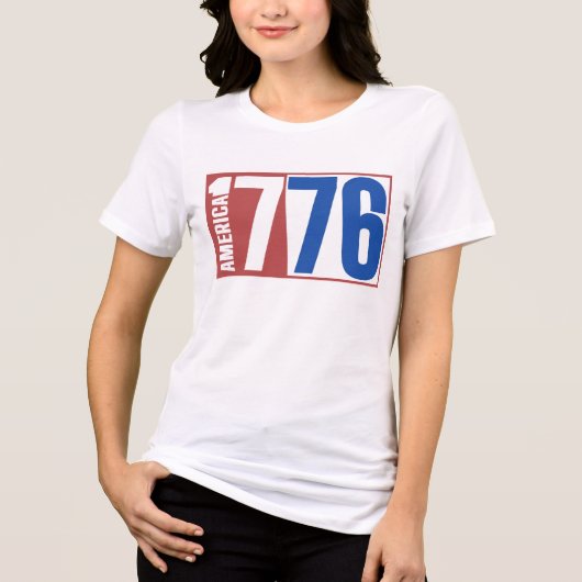 AMERIKA 1776  Tri-Blend SHIRT (Voorkant)