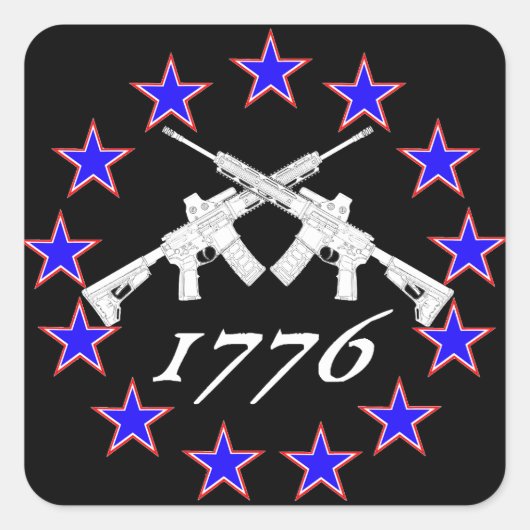 Amerika 1776  vierkante sticker (Voorkant)