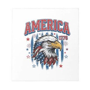 Amerika 1776 Vintage Adelaar Patriottisch Shirt On Notitieblok
