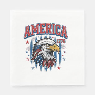 Amerika 1776 Vintage Adelaar Patriottisch Shirt On Servet