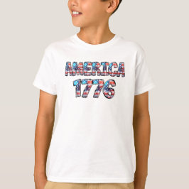 Amerika 1776 Vlag en vuurwerk Kinder T-shirt