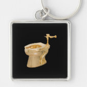 "AMERIKA" 18K GOUDEN TOILET SLEUTELHANGER (Voorkant)