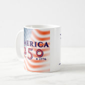 Amerika 250 1776 2026 Aangepaste QR-code Patriotis Koffiemok (Voorkant links)