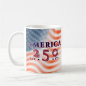 Amerika 250 1776 2026 Aangepaste QR-code Patriotis Koffiemok (Links)