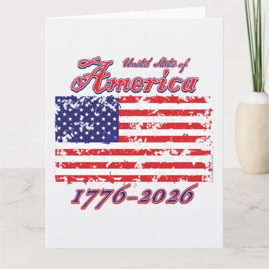 Amerika 250 1776-2026 kaart (Voorkant)