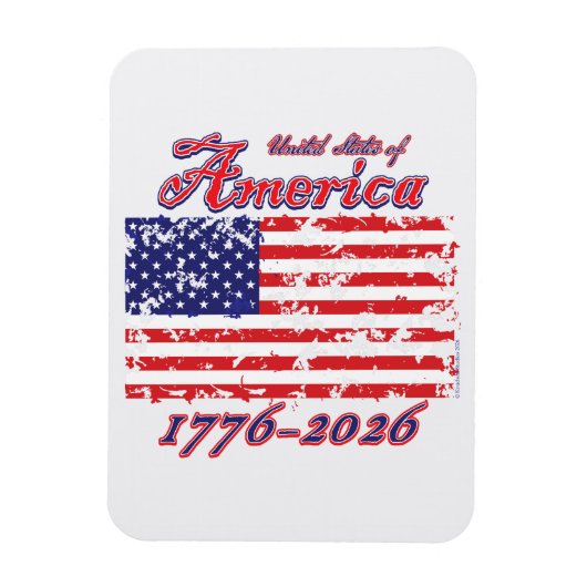 Amerika 250 1776-2026 magneet (Verticaal)