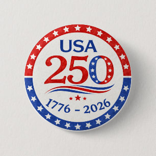 Amerika 250 1776 2026 Patriottische USA-knop Ronde Button 5,7 Cm