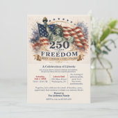 Amerika 250 – 250 Jaar Vrijheid Onafhankelijkheid Save The Date (Staand voorkant)