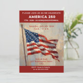 AMERIKA 250 4 juli-feest Kaart (Staand voorkant)