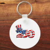 Amerika 250 4 juli sleutelhanger (Achterkant)