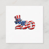 Amerika 250 4 juli sleutelhanger informatiekaartje (Achterkant)