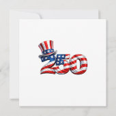 Amerika 250 4 juli sleutelhanger save the date (Achterkant)