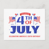 Amerika 250 4 juli-viering briefkaart (Voorkant)