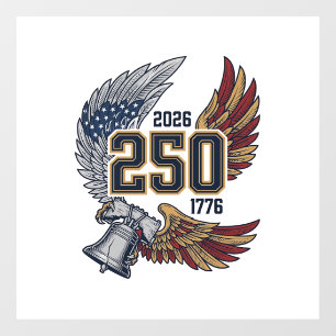 Amerika 250 Adelaar Vleugels 2026 Patriottisch Ont Raamsticker