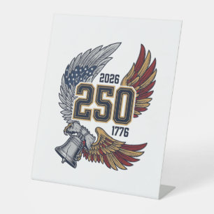 Amerika 250 Adelaar Vleugels 2026 Patriottisch Ont Reclamebord Met Voetstuk