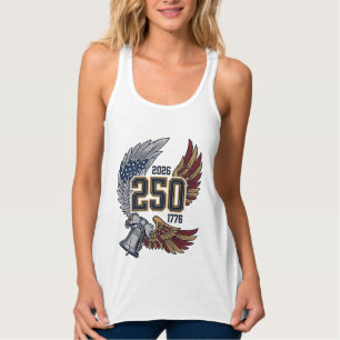 Amerika 250 Adelaar Vleugels 2026 Patriottisch Ont Tanktop