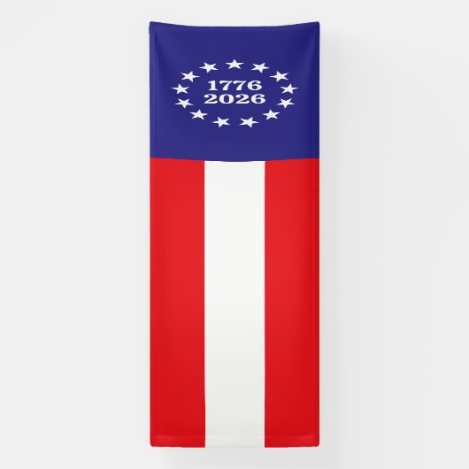 Amerika 250 Betsy Ross Spandoek (Verticaal)
