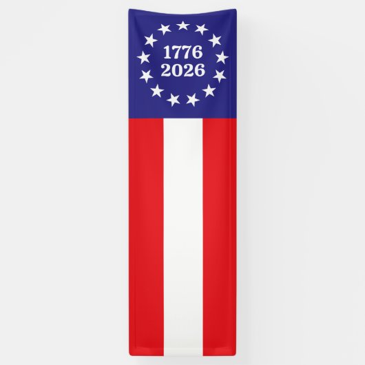 Amerika 250 Betsy Ross Spandoek (Verticaal)