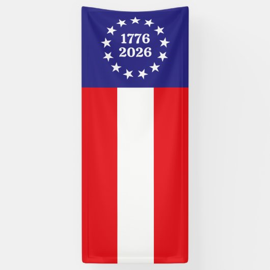 Amerika 250 Betsy Ross Spandoek (Verticaal)