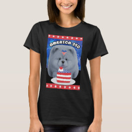 AMERIKA 250 Blauwe Chow T-shirt