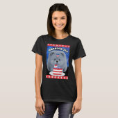 AMERIKA 250 Blauwe Chow T-shirt (Voorkant volledig)