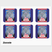 AMERIKA 250 - BLAUWE Chow Vierkante Sticker (Vel)