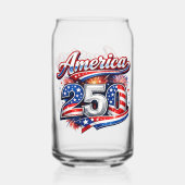 Amerika 250 blikvorm glas (Achterkant)