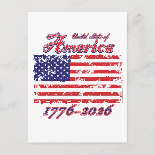 Amerika 250 briefkaart (Voorkant)