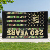 Amerika 250 Camouflage Patriottisch Jubileumdesign Spandoek (Buitenkant)