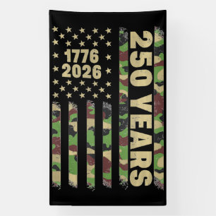 Amerika 250 Camouflage Patriottisch Jubileumdesign Spandoek