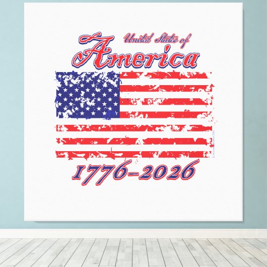 Amerika 250 canvas afdruk (Insitu (Houten vloer))