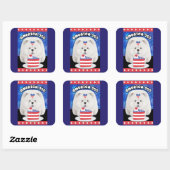 AMERIKA 250 - CREAM Chow Vierkante Sticker (Vel)