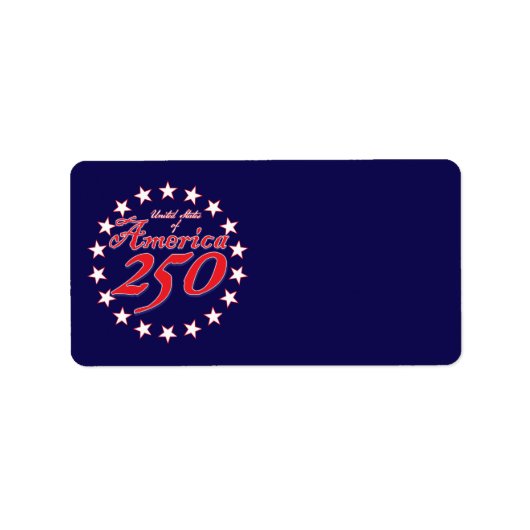 Amerika 250 etiket (Voorkant)