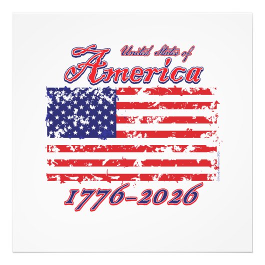 Amerika 250 foto afdruk (Voorkant)