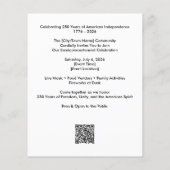 Amerika 250 Gemeenschapsvuurwerk 1776-2026 Retro Flyer (Achterkant)