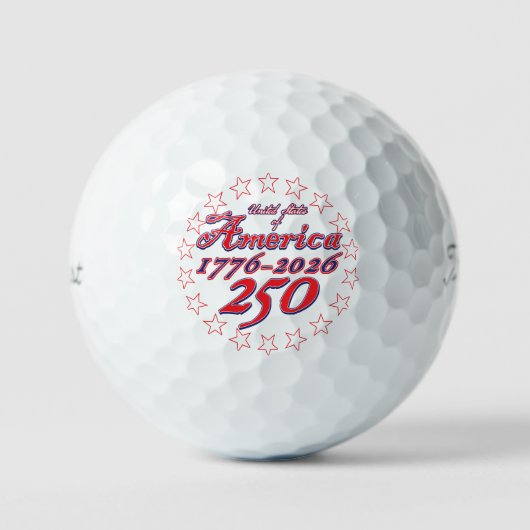 Amerika 250 golfballen (Voorkant)
