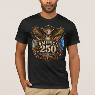 Amerika 250 Gouden Tijdperk van Amerika T-shirt