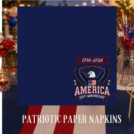 Amerika 250 Herdenkingsservet van papier Servet