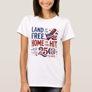 Amerika 250 Honkbal T-shirt   4 juli 2026