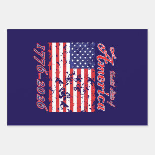 Amerika 250 inpakpapier vel
