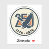 Amerika 250 Jaar 1776 2026 Adelaar Sticker (Vel)