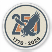 Amerika 250 Jaar 1776 2026 Adelaar Sticker (Voorkant)