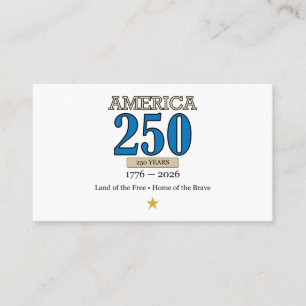 Amerika 250 Jaar 1776–2026 Ouderwetse Patriottisch Visitekaartje