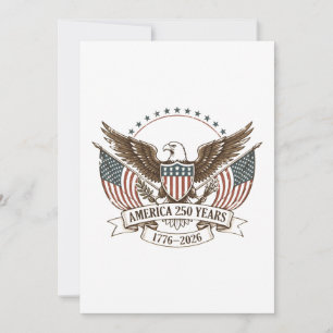 Amerika 250 Jaar 1776–2026 Vintage Patriottische A Kaart