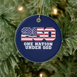 Amerika 250 Jaar 250ste Verjaardag Onafhankelijkhe Keramisch Ornament